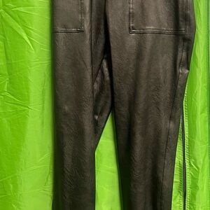 Black Faux Leather Pants